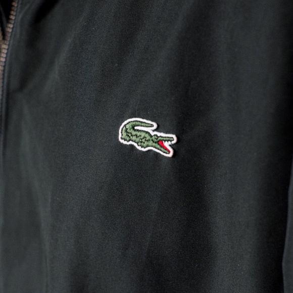 LACOSTE Men's Zip Up Lightweight Jacket - Black - Hidden Hood - XL - Picture 5 of 10
